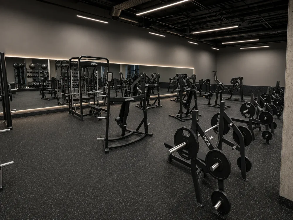 Southend weight lifting floor rendering - City Fitness Hoboken